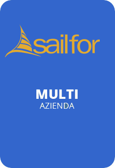 Il logo di sailfor con la scritta multi azienda.